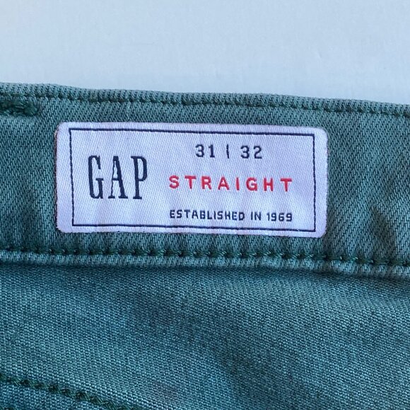 Gap Mens Straight Fit Flex Green Jeans Size 31 x 32 Denim 99% Cotton 1% Spandex - Picture 4 of 13